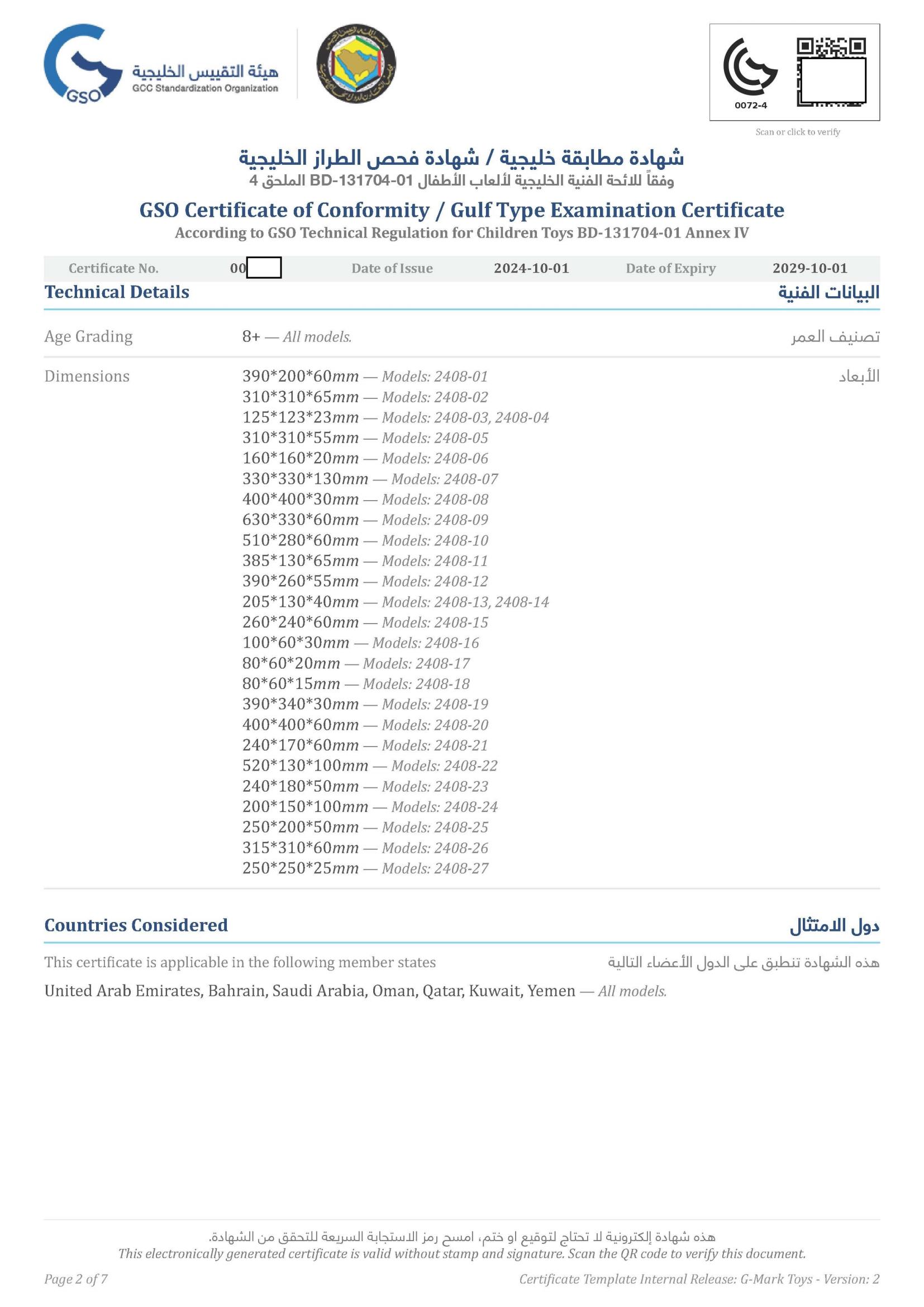 GCC Conformity Certificate Sample 02